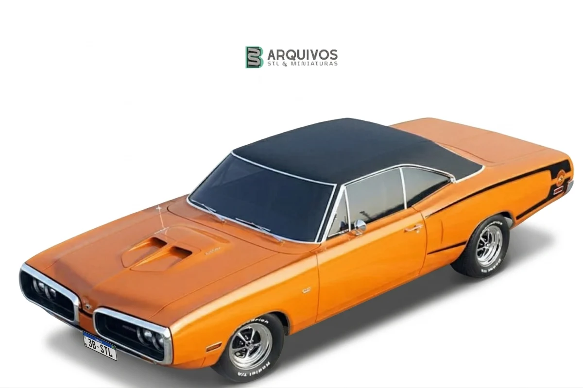 Modelo 3D STL - Dodge Super Bee 1970 — foto 4